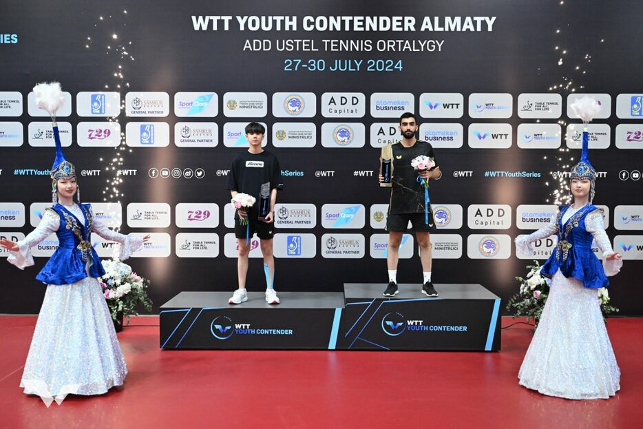 写真：写真：U19男子シングルス表彰式/提供：WTT