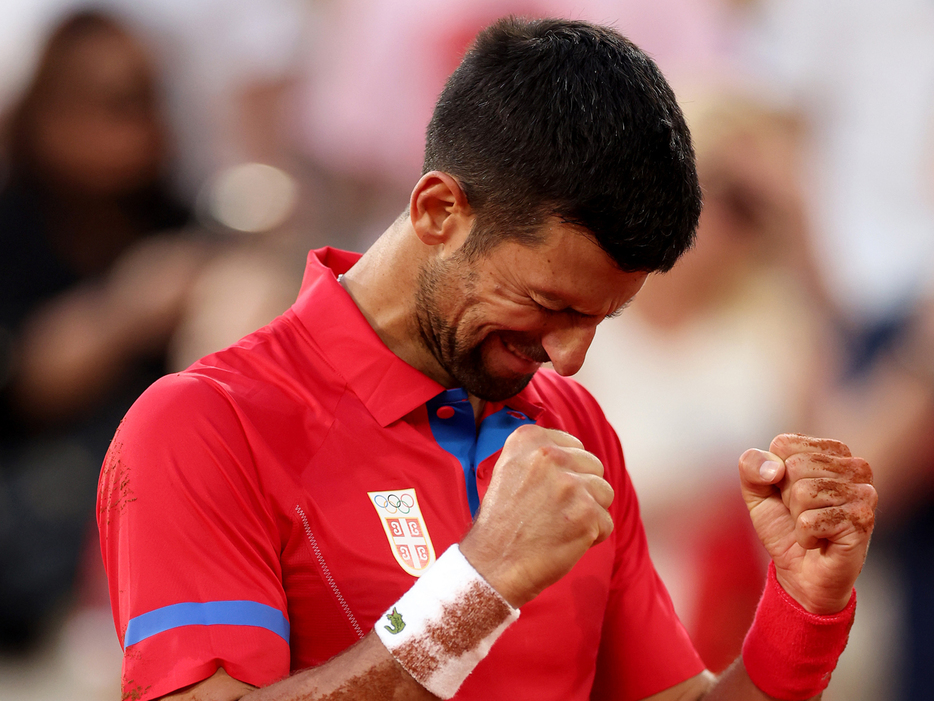 「2024パリ五輪テニス競技」（フランス・パリ）で決勝進出を決めたノバク・ジョコビッチ（セルビア）（Getty Images）