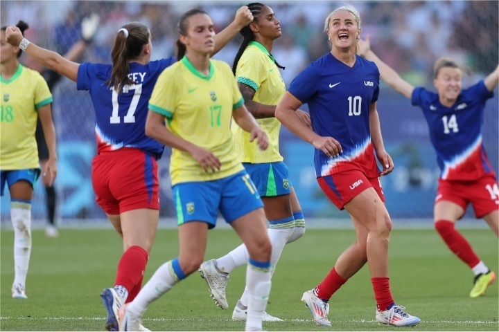 パリ五輪女子サッカー決勝は、アメリカがブラジルに１－０で勝利。(C)Getty Images