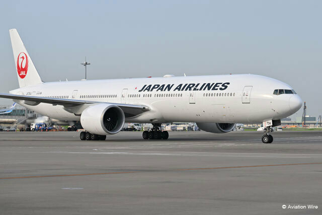 羽田空港に到着するJALの777-300ER JA734Jによるシドニー発JL52便＝24年8月19日 PHOTO: Tadayuki YOSHIKAWA/Aviation Wire