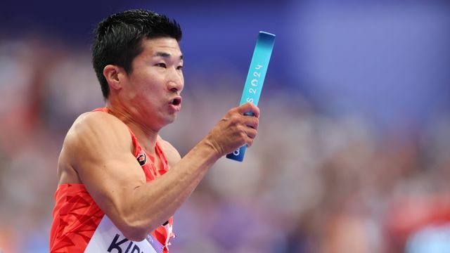 3走で快走を見せた桐生祥秀選手（写真：長田洋平/アフロスポーツ）