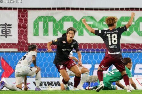 先制点を挙げた神戸のFW大迫勇也 [写真]＝J.LEAGUE via Getty Images