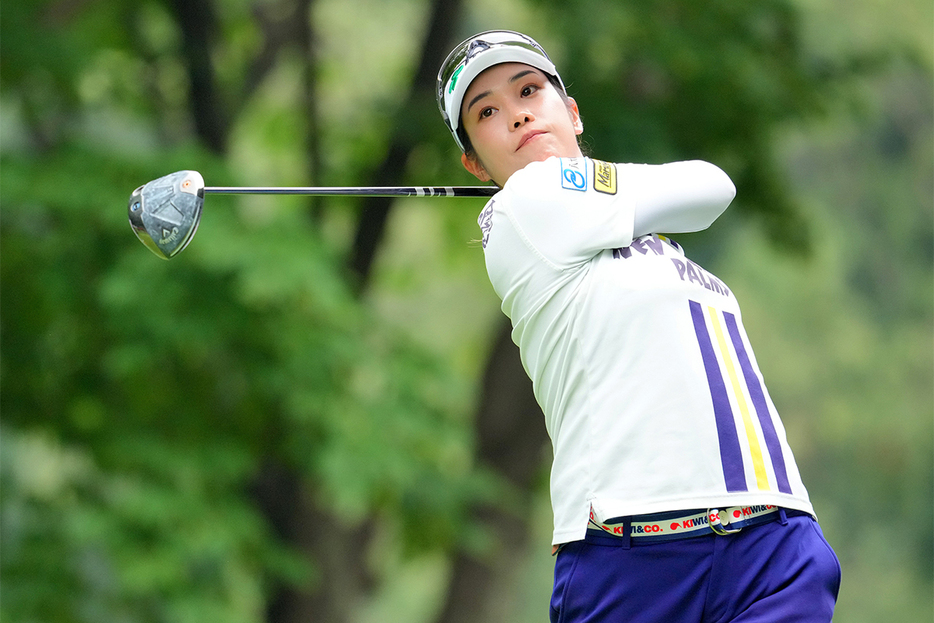 プロ10年目の初優勝へ首位に浮上した濱田茉優（Yoshimasa Nakano/Getty Images）