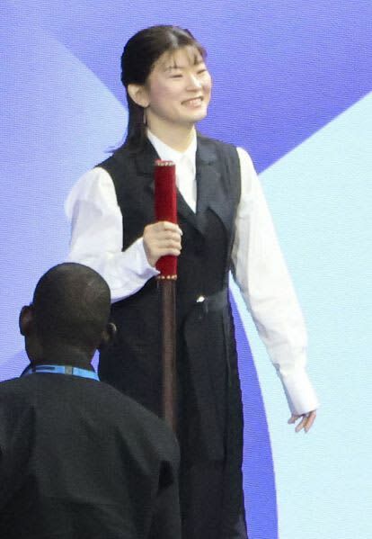 五輪で儀式に参加した高橋礼華さん