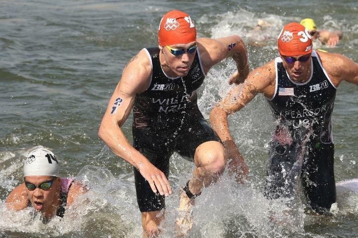 トライアスロンの水泳会場となったセーヌ川の水質に、問題はなかったようだ。(C)Getty Images