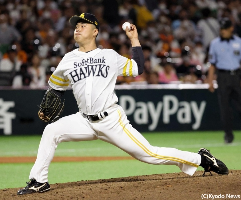 ソフトバンク・松本晴(C)Kyodo News