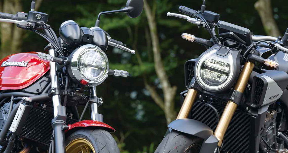 Kawasaki Z650RS（左）、Honda CB650R（右）