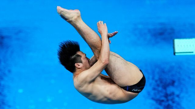 準決勝を決めた坂井丞選手（写真：AP/アフロ）