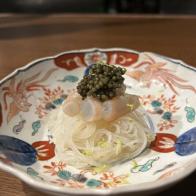 海老とキャビアの冷麺