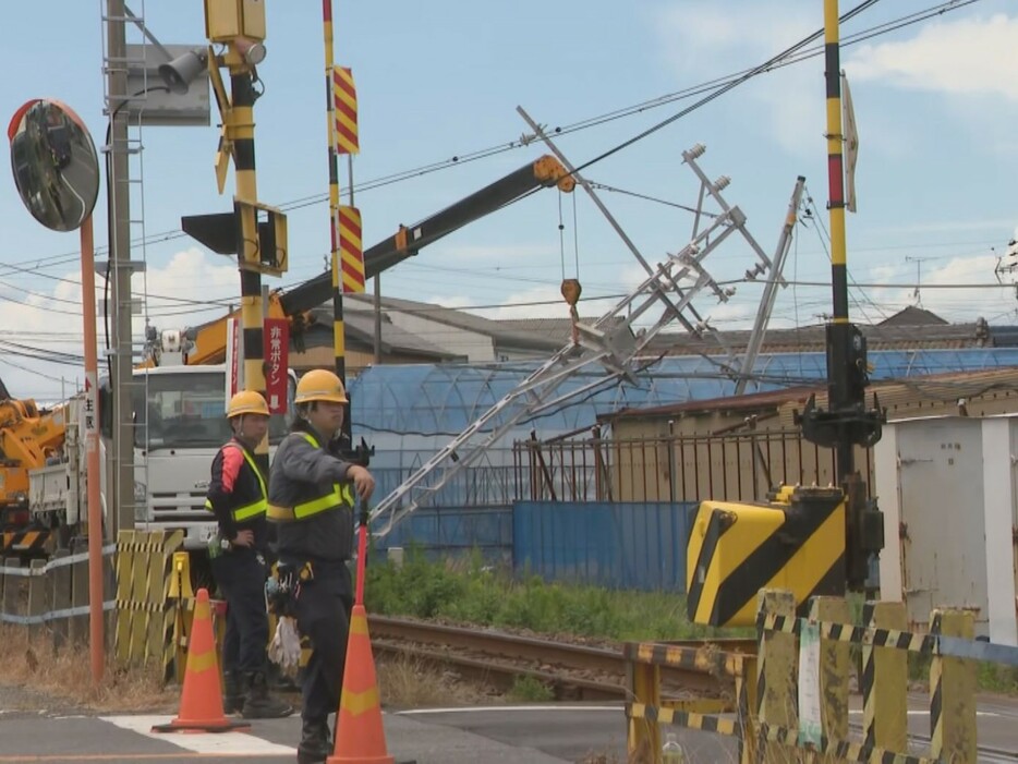 事故があった踏切 名鉄西尾線