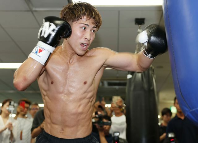 8月21日に公開練習を行った井上尚弥選手(写真:日刊スポーツ/アフロ)