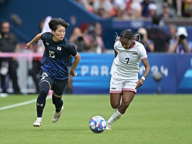 日本対アメリカは０－０のまま延長戦に入った。写真：金子拓弥 (サッカーダイジェスト写真部／JMPA代表撮影)