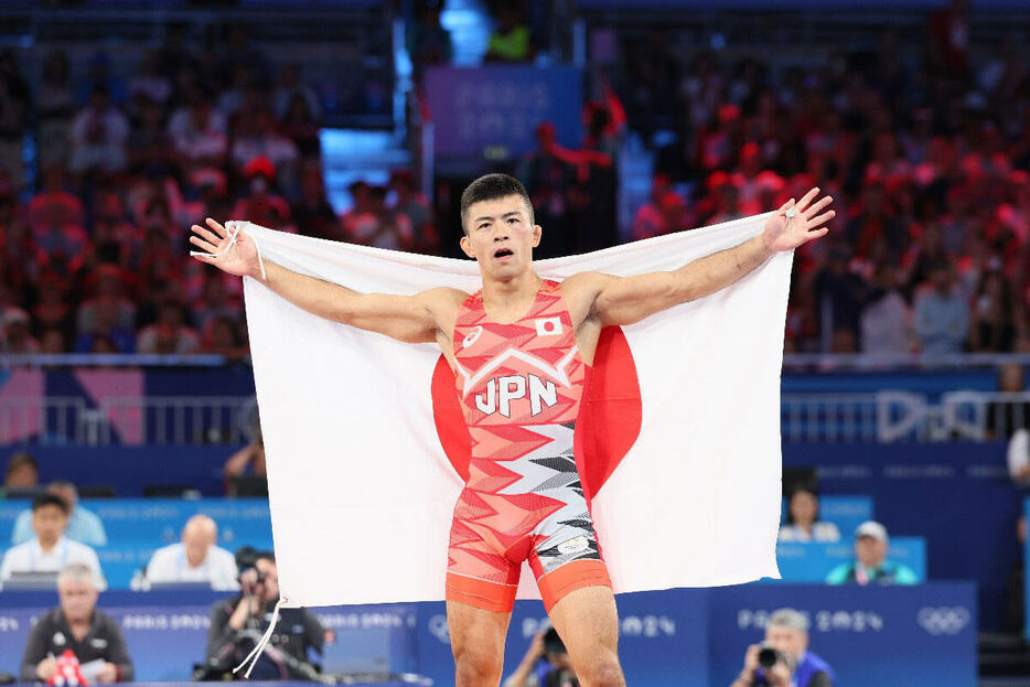 文田健一郎がパリ五輪レスリング男子グレコ60キロ級で金メダル