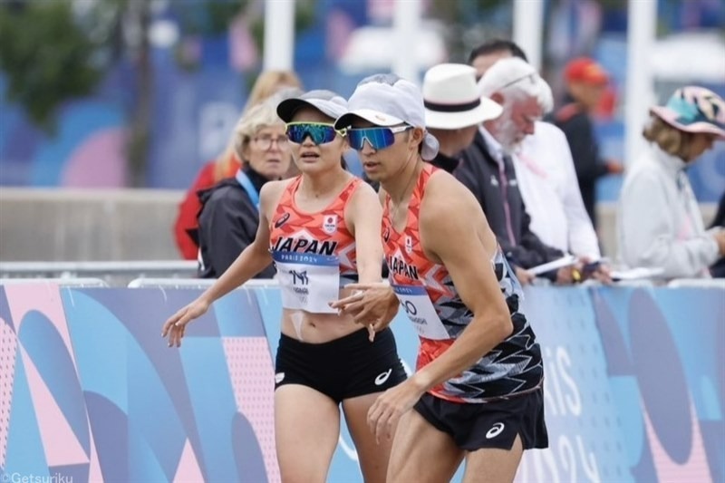 パリ五輪男女混合競歩リレーに出場した柳井綾音と髙橋和生