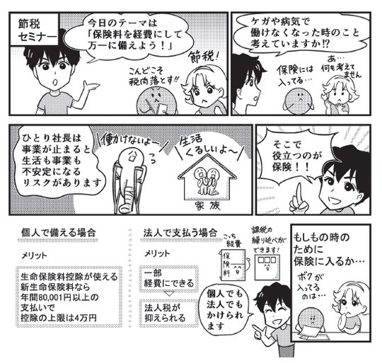 【漫画解説1】万一に備える生命保険は会社で契約したほうが得？