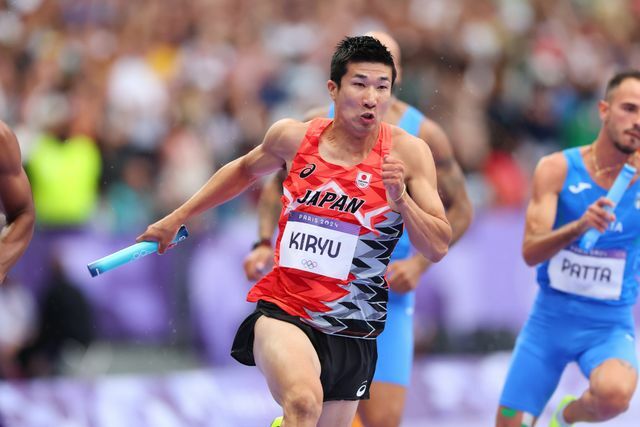 ４×１００ｍリレー５位入賞の桐生祥秀選手（写真：長田洋平/アフロスポーツ）