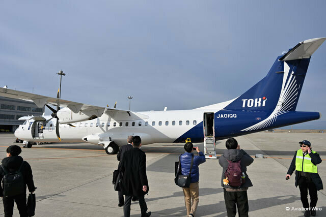 中部空港での実機訓練を延期するトキエア＝24年1月31日 PHOTO: Tadayuki YOSHIKAWA/Aviation Wire