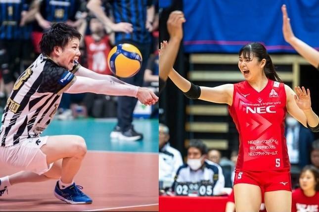 パリ五輪にも出場した山本智大（大阪ブルテオン）と山田二千華（NEC川崎）