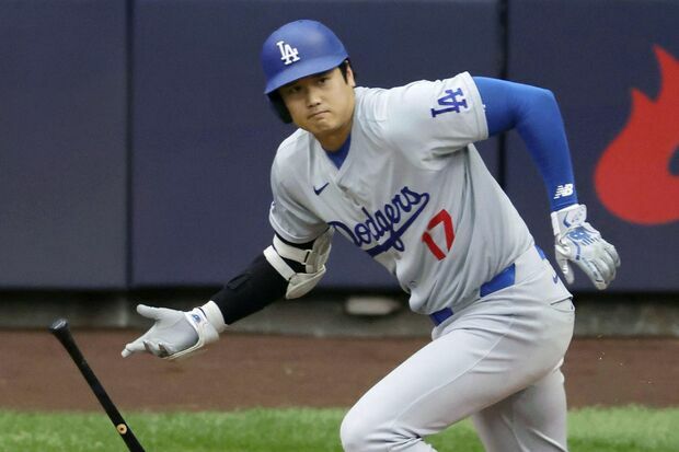 2024年8月15日のブルワーズ戦に出場した大谷翔平（写真／共同通信社）