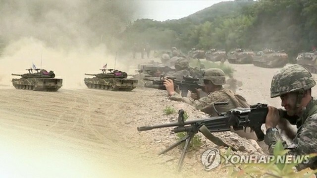 韓国と米国は朝鮮半島有事を想定した定例の合同軍事演習「乙支フリーダムシールド」を19日から29日まで実施する＝（聯合ニュースTV）