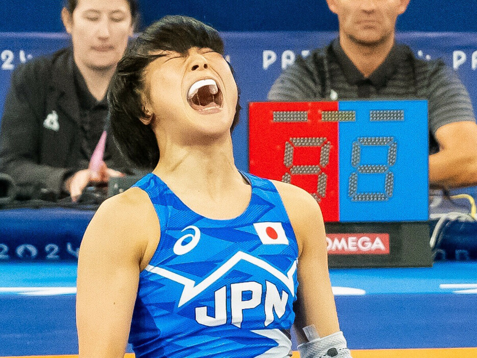 公式戦137連勝で五輪金メダルを獲得した藤波朱理　photo by Sano Miki