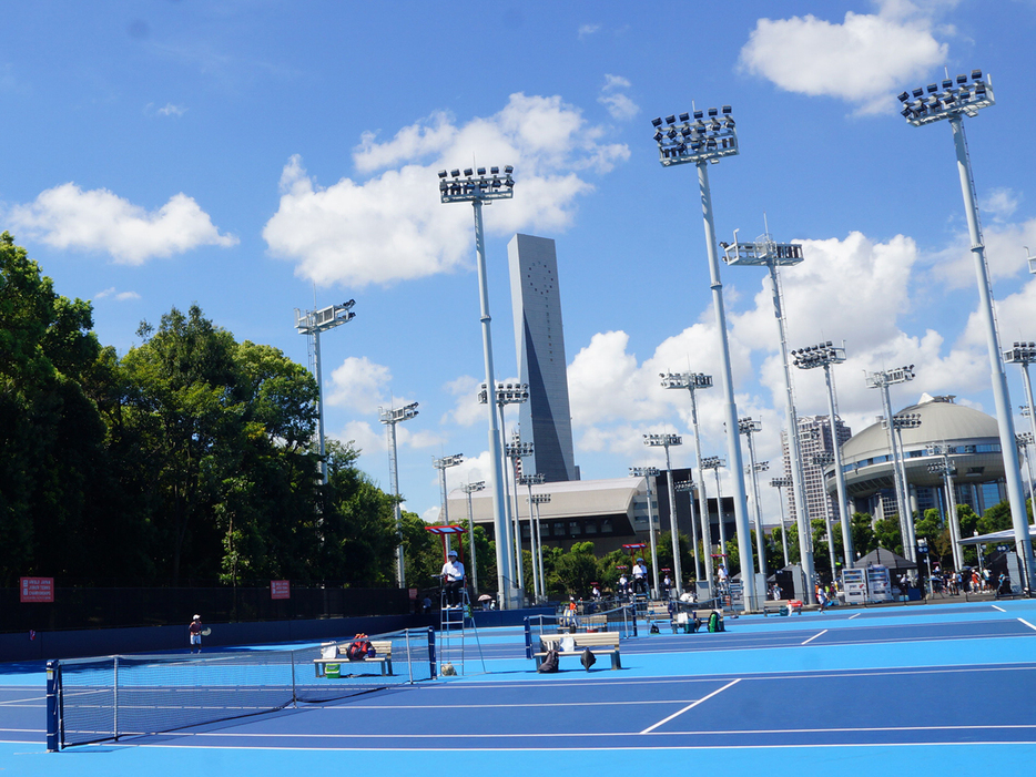 「ユニクロ全日本ジュニアテニス選手権2024」（東京・有明テニスの森公園コート）の大会初日が終了（写真提供◎公益財団法人日本テニス協会）