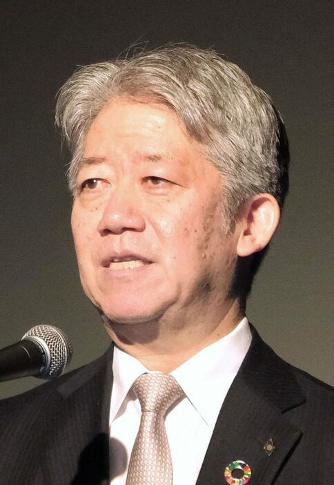 川崎重工業の橋本康彦社長＝昨年12月