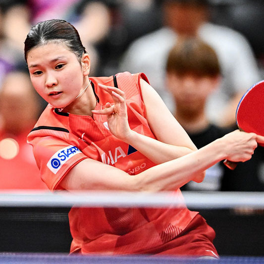 中国選手を連破し、2種目で頂点に立った橋本帆乃香（写真：WTT）