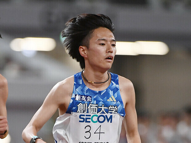 関東インカレ10000mを走る創価大の吉田響　photo by Itaru Chiba/AFLO