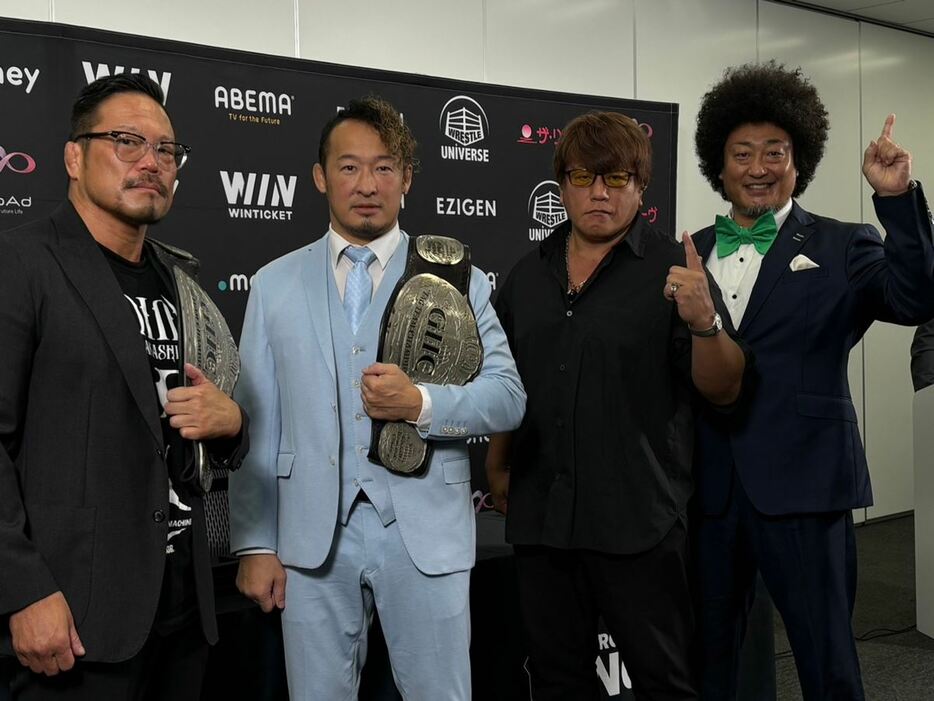 丸藤＆杉浦の保持するGHCタッグ王座に挑戦する彰俊＆ヨネ（©プロレスリング・ノア）