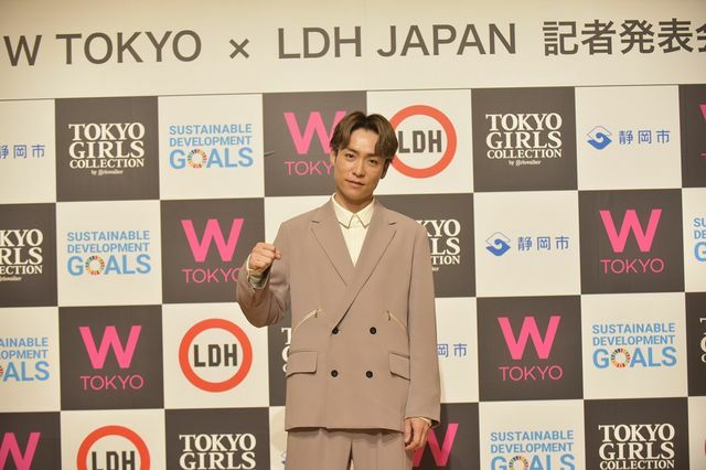 イベントに登場したEXILE TETSUYAさん　(C)W TOKYO×LDH JAPAN 記者発表会