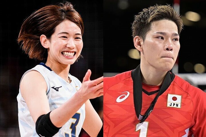 夫婦でパリ五輪に臨んだ古賀（左）と西田（右）。互いに労いの言葉を贈り合った。写真：Getty Images／金子拓弥（THE DIGEST写真部／JMPA代表撮影）