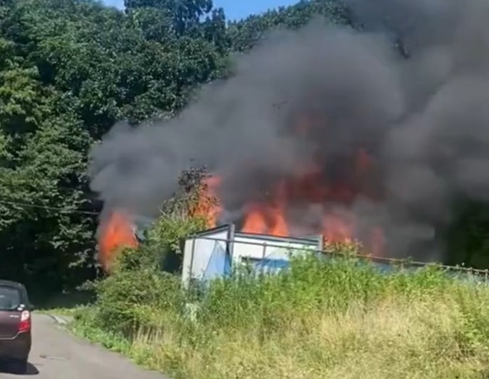 火事のあった現場（北海道室蘭市崎守町）撮影：視聴者