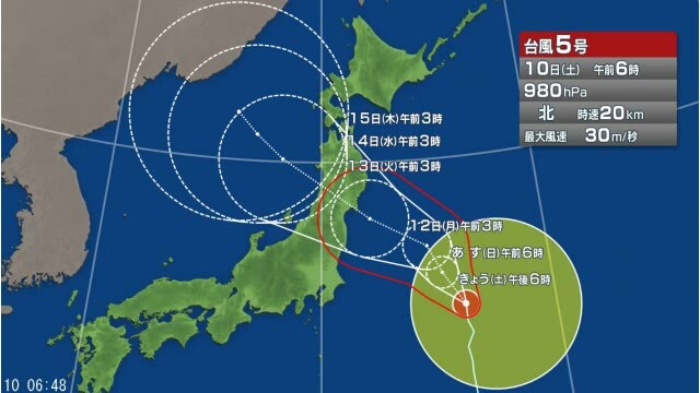 台風の進路予想