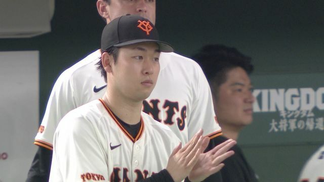 8勝目を手にした巨人・山崎伊織投手(画像：日テレジータス)