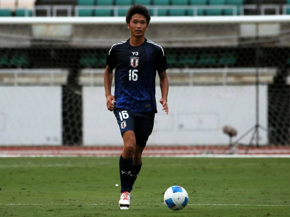 U-17世代の注目株、U-18日本代表CB大川佑梧(鹿島ユース)はアルゼンチンを完封した(Taro YOSHIDA)