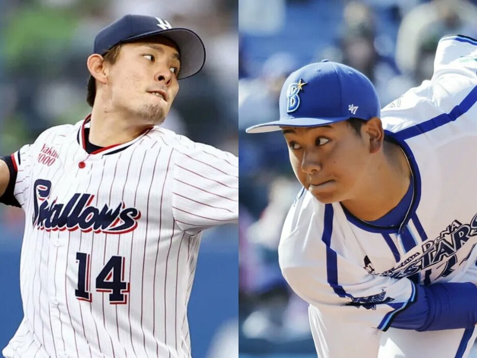 ヤクルト・高梨裕稔、DeNA・吉野光樹 (C)Kyodo News