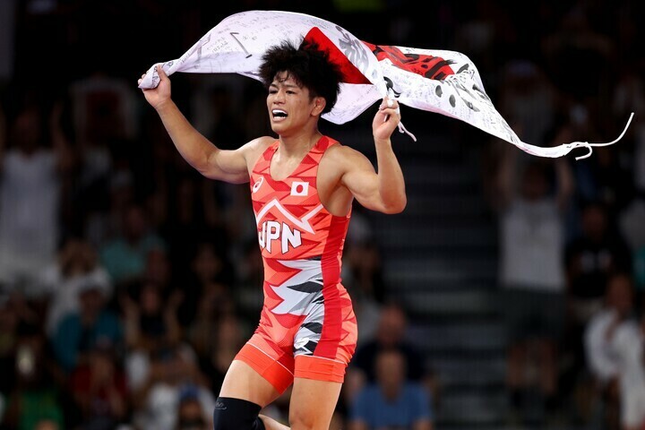 清岡が決勝戦を制し、見事金メダルに輝いた。(C)Getty Images