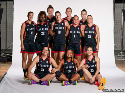 パリ2024オリンピック女子バスケのベルギー代表［写真］＝fiba.basketball