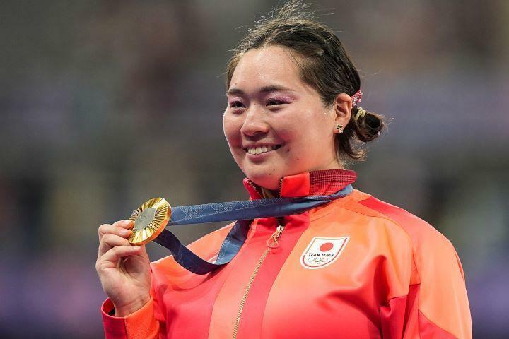 北口は女子のトラック・フィールド種目では初の金メダルとなった(C)Getty Images