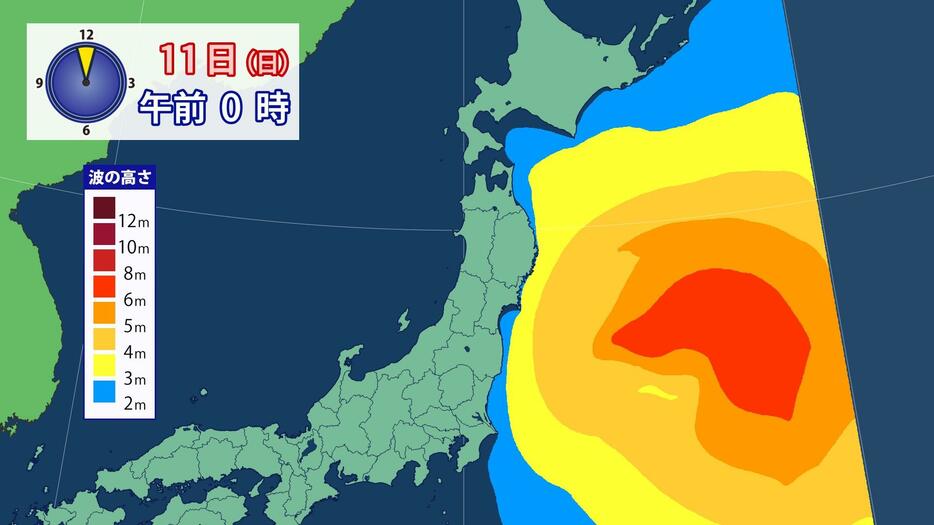 11日(日)の波の予想