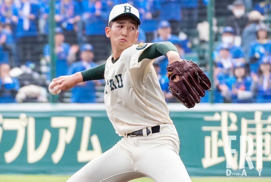 チームを６年ぶりとなる夏の甲子園に導いた今朝丸。県大会決勝ではプロ７球団のスカウトが熱い視線を送った