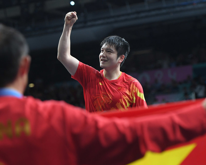 五輪金メダリストに相応しい戦いを見せた樊振東（Photo：ITTF/ONDA）