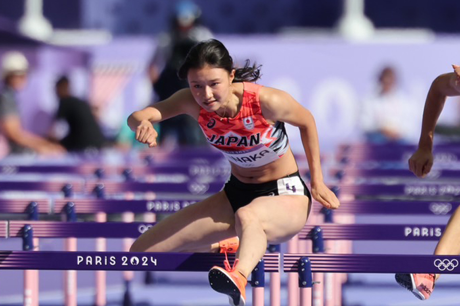 パリ五輪女子100mH予選で12秒90をマークした田中佑美