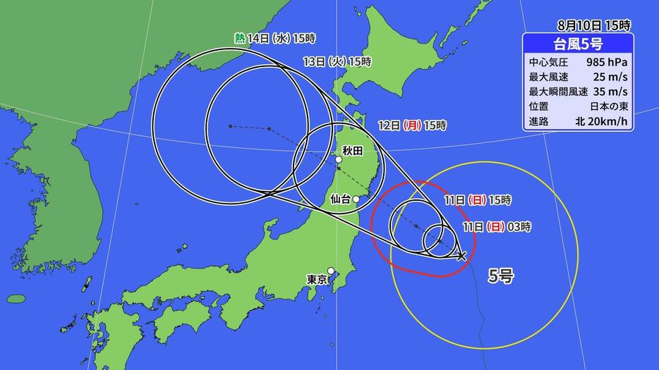 台風進路図