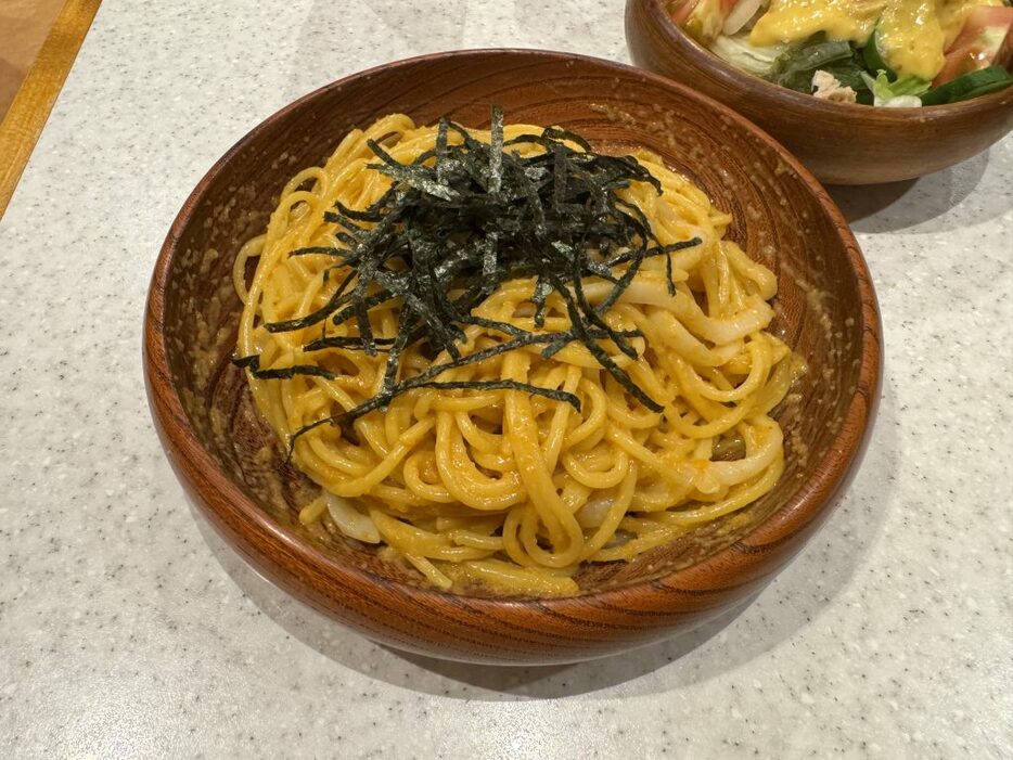 タラコとウニとイカのスパゲッティ