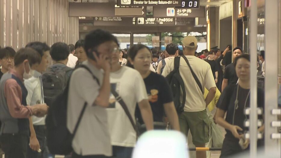 JR名古屋駅 8月30日午前10時過ぎ