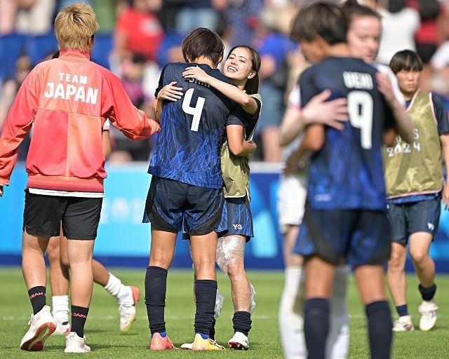 アメリカ戦で力の限りを尽くした、なでしこジャパン。写真：金子拓弥（サッカーダイジェスト写真部／JMPA代表撮影）