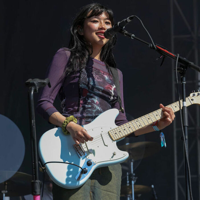 LOUISVILLE, KY - MAY 28: Beabadoobee performs during the Forecastle music festival at Waterfront Park on May 28, 2022 in Louisville, Kentucky. (Photo by Michael Hickey/FilmMagic)