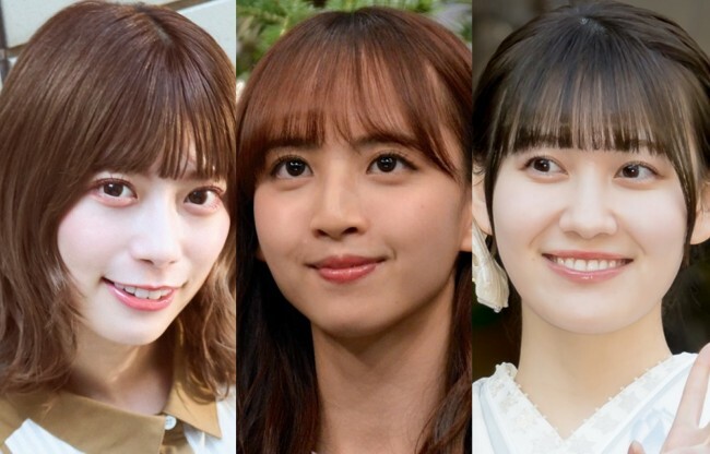 （左から）東村芽依、佐藤楓、松尾美佑